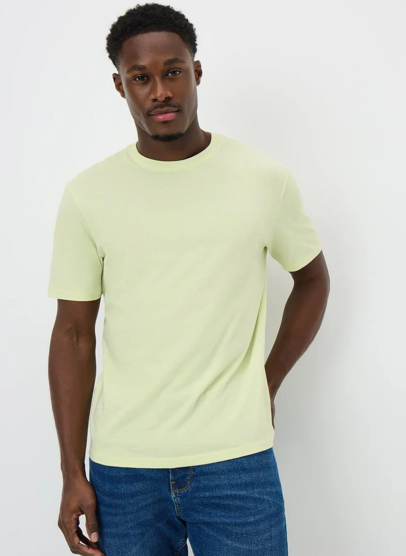 Matalan Lemon Essential Crew Neck T-Shirt
